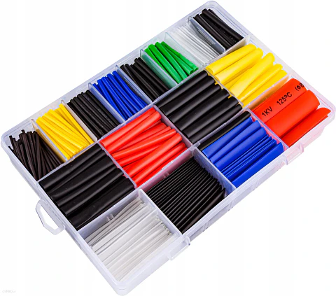 Termoretractil Para Cables Encogible Kit 580 Manga Aislante Tubo 8 Medidas Multicolor