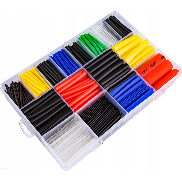 Termoretractil Para Cables Encogible Kit 580 Manga Aislante Tubo 8 Medidas Multicolor