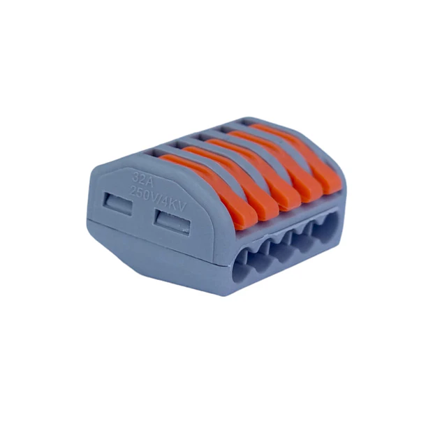 Conector Rapido 5 Pines 32A Terminal Block Para Cable 0.8 a 4mm2 Pack 10 Unidades