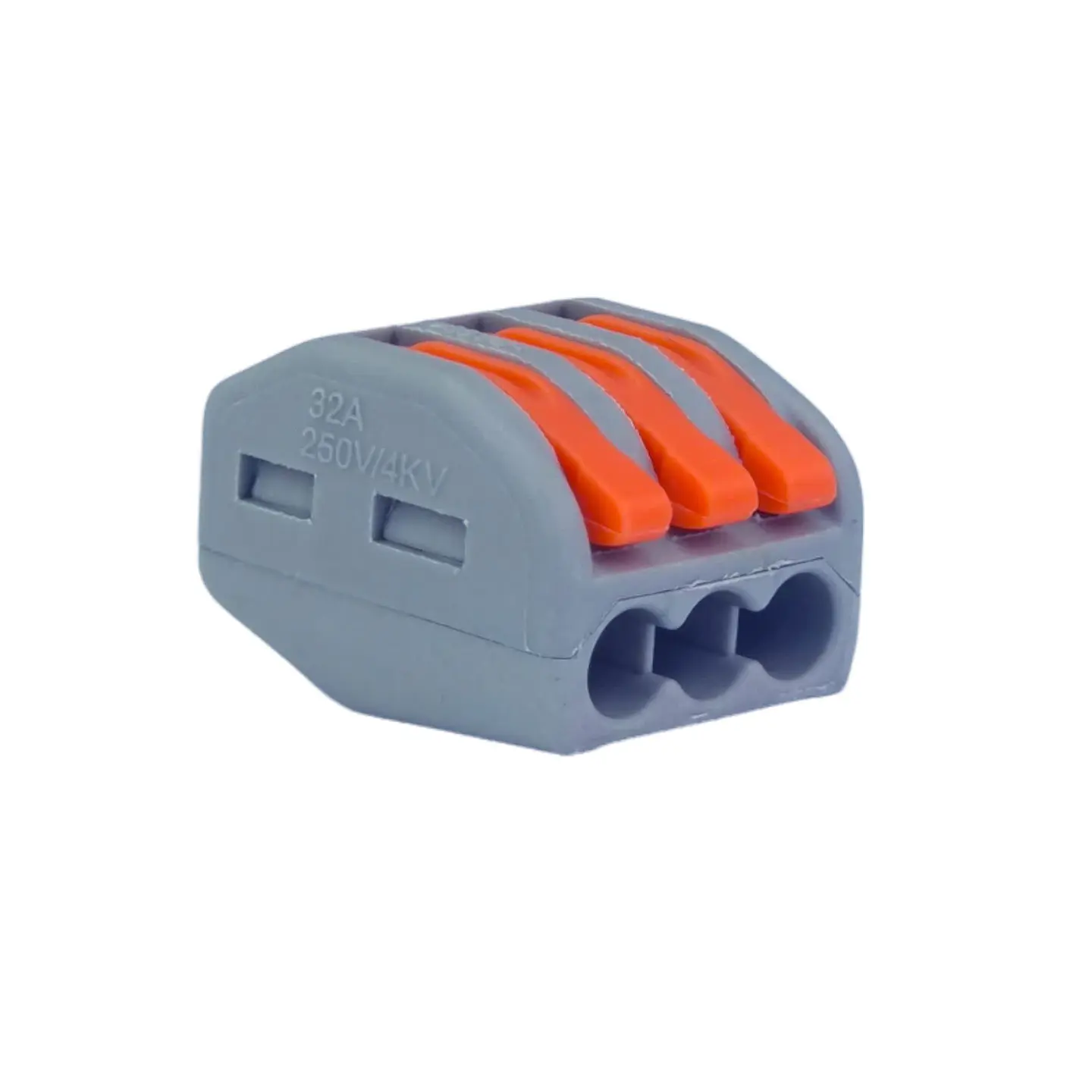 Terminal Block 3 Pines 32A Conexion Rapida Para Cable 0.8 a 4mm2 Pack 10 Unidades 1
