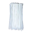 Amarras Plasticas 2.5x200mm 100 Unidades Blanco Alta Resistencia Autobloqueable Para Instalacion 1