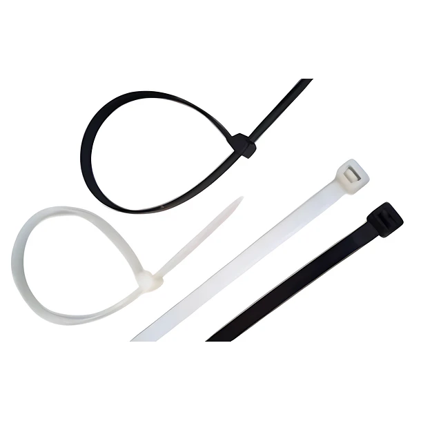 Amarras Plasticas 2.5x300mm 100 Unidades Blanco Alta Resistencia Autobloqueable Uso Industrial