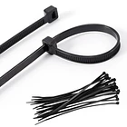 Amarras Plasticas 2.5x300mm 100 Unidades Negro Alta Resistencia Autobloqueable Uso Industrial 2
