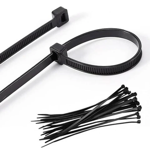 Amarras Plasticas 2.5x300mm 100 Unidades Negro Alta Resistencia Autobloqueable Uso Industrial