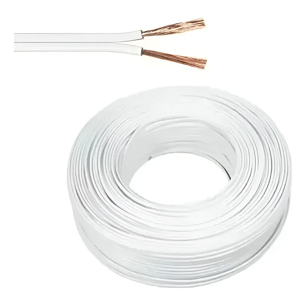 Cable Paralelo Blanco 100 Metros Electrico Flexible Para Instalacion Domestica