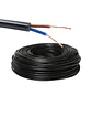 Cordon Electrico 2x1.5 50 Metros Negro Cable Multifilar Flexible Instalacion Electrica - Miniatura 1