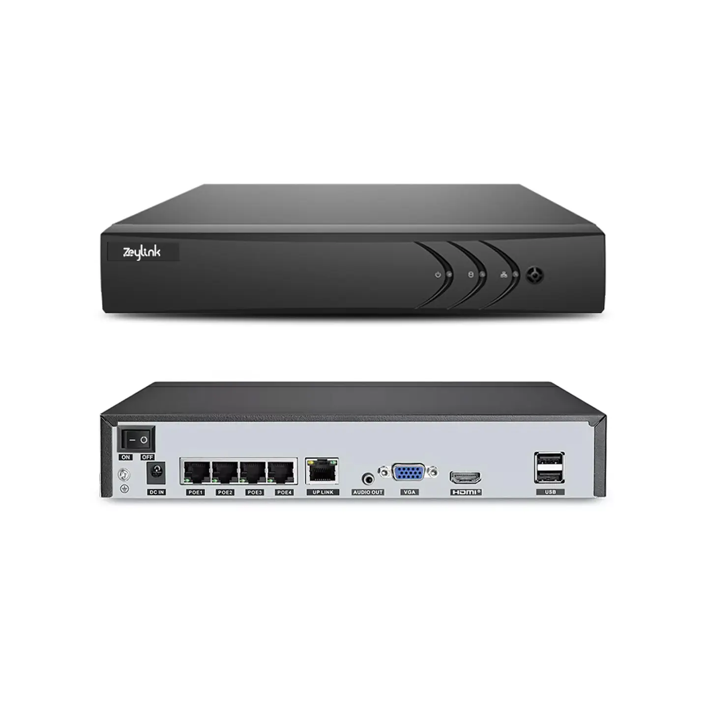 NVR PoE 4K 8MP 4 Canales Grabador CCTV IP Onvif Soporta 1 HDD Seguridad ZLK 2