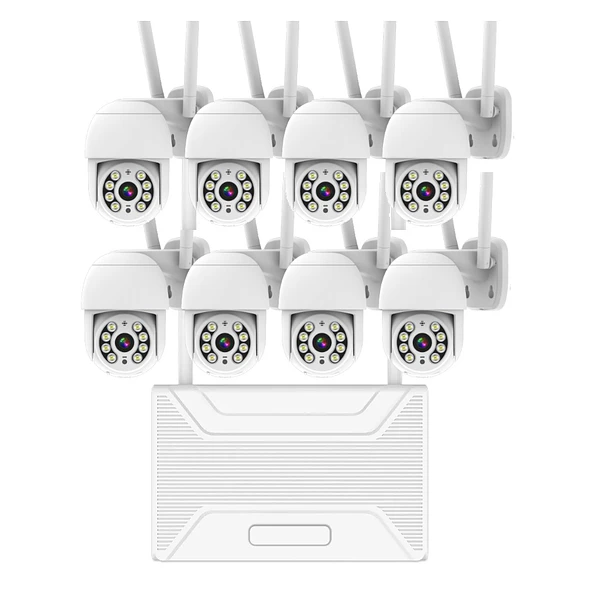 Kit Nvr 8 Camaras Seguridad WiFi 5MP Inalambrico 360 PTZ Vigilancia 6 Generacion ZLK
