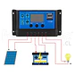 Regulador De Carga Solar 12V 24V 30A Pantalla Digital Pwm - Miniatura 2