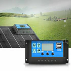 Regulador De Carga Solar 12V 24V 30A Pantalla Digital Pwm 3
