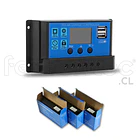 Regulador De Carga Solar 12V 24V 30A Pantalla Digital Pwm 4