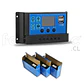 Regulador De Carga Solar 12V 24V 30A Pantalla Digital Pwm - Miniatura 4