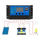 Regulador De Carga Solar 12V 24V 60A Usb Pantalla Digital Pwm 2