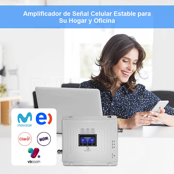 Amplificador Repetidor Señal Celular Telefonica Tribanda Full 3G 4G Kit Antena 528 M2