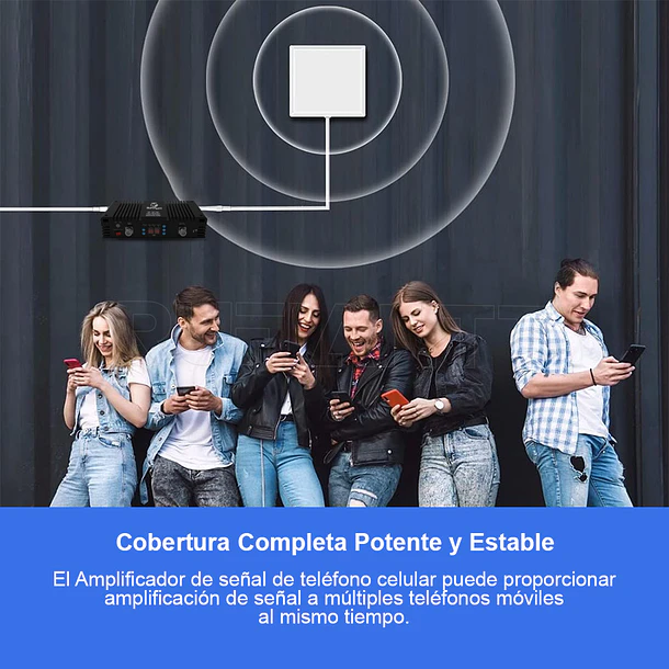 Kit Repetidor Amplificador Señal Celular 2G 3G 4G LTE Tribanda Alta Potencia Profesional 5228 X2 8