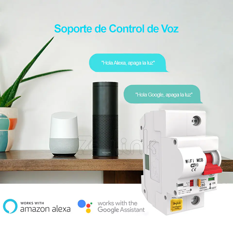 Interruptor Automático WiFi 1P x 32A 230V Con Medidor Energía Eléctrica App Movil 5