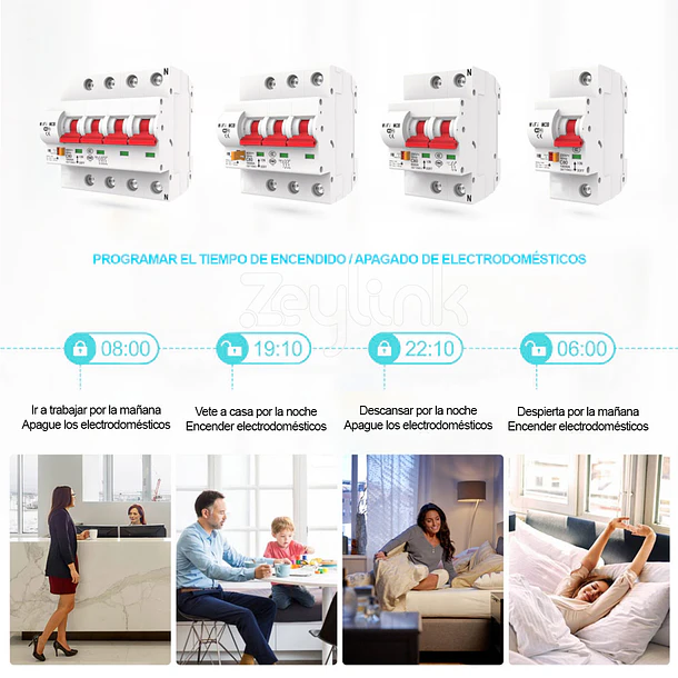 Interruptor Automático WiFi 1P x 32A 230V Con Medidor Energía Eléctrica App Movil 6