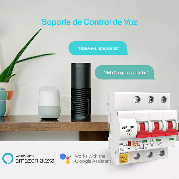 Interruptor Automatico Trifasico WiFi 3P x 63A 400V + Medidor Energía App Movil 5