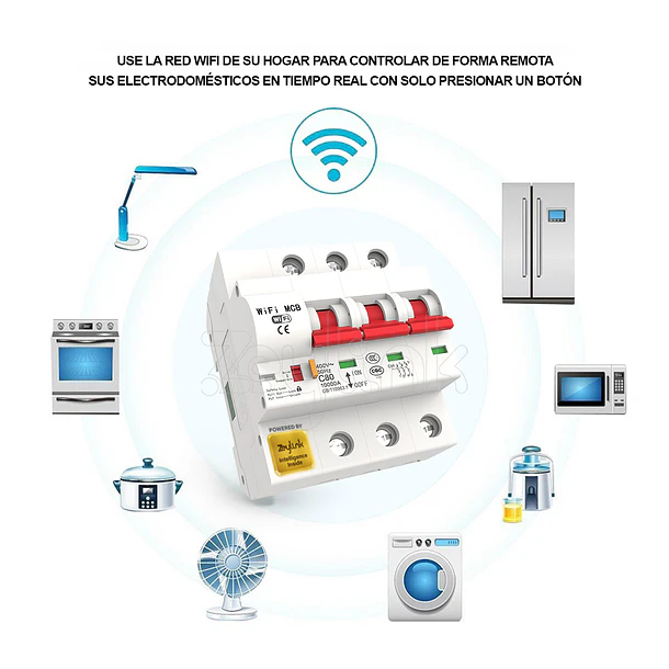 Interruptor Automatico Trifasico WiFi 3P x 63A 400V + Medidor Energía App Movil 7
