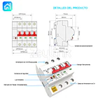 Interruptor Automatico Trifasico WiFi 3P x 63A 400V + Medidor Energía App Movil 9
