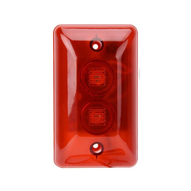 Sirena 12V Alarma Incendio Emergencia Baliza Roja Para Pared Seguridad Alta Potencia
