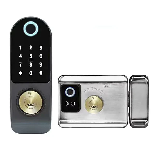 Chapa Electrica Inteligente Impermeable Huella Clave Tarjeta Control RF Seguridad Puerta X900 Plus
