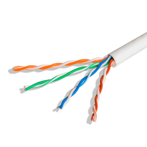 Cable Red UTP Cat5e 100 Metros LAN Internet 24AWG 4 Pares Alta Velocidad Conductor Unifilar