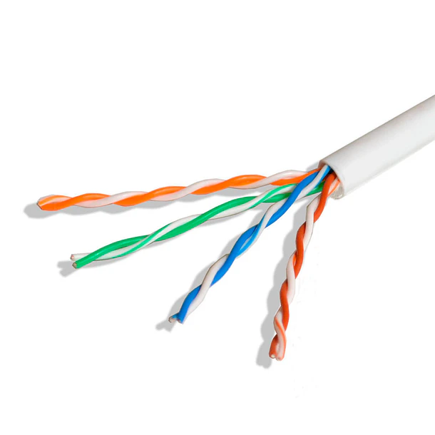 Cable Red UTP Cat5e 100 Metros LAN Internet 24AWG 4 Pares Alta Velocidad Conductor Unifilar