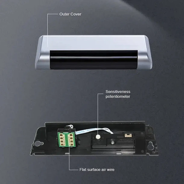 Sensor Presencia Movimiento Radar Para Puerta Automática Corredera Batiente 12-24v 4