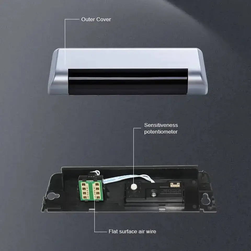 Sensor Presencia Movimiento Radar Para Puerta Automática Corredera Batiente 12-24v 4
