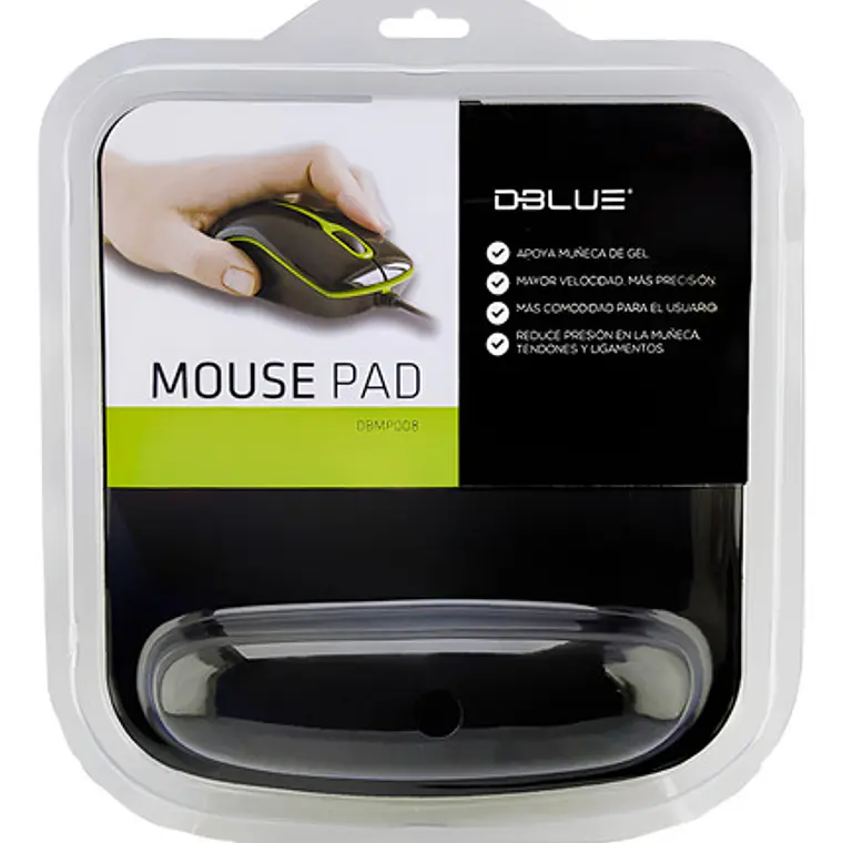 Mouse Pad E-blue Dbmp008bk Negro Gel Antideslizante Con Apoya Muñeca 1