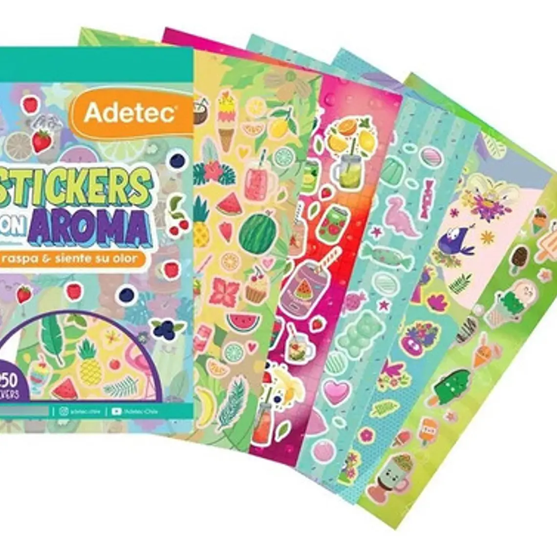 Block Stickers Con Aromas +250 Stickers - 850 Rosado 1