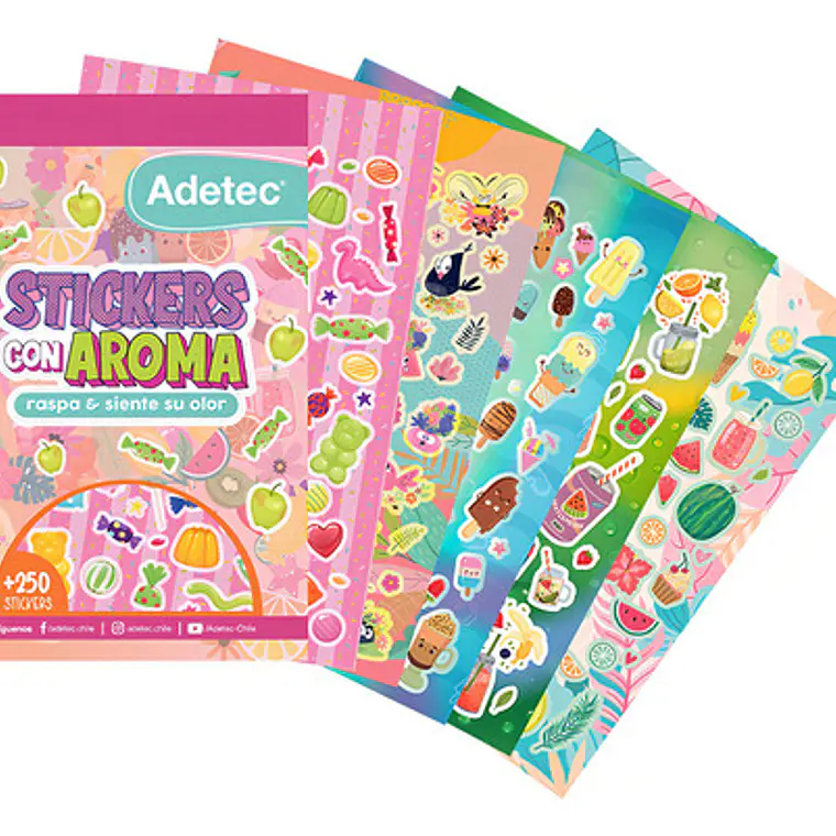 Block Stickers Con Aromas +250 Stickers - 850 Rosado 2