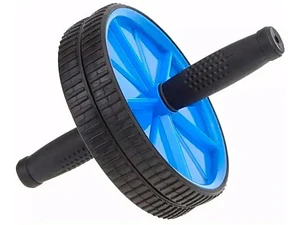Rueda Abdominal Drb® Profesional + Mat Para Rodillas Negro/azul