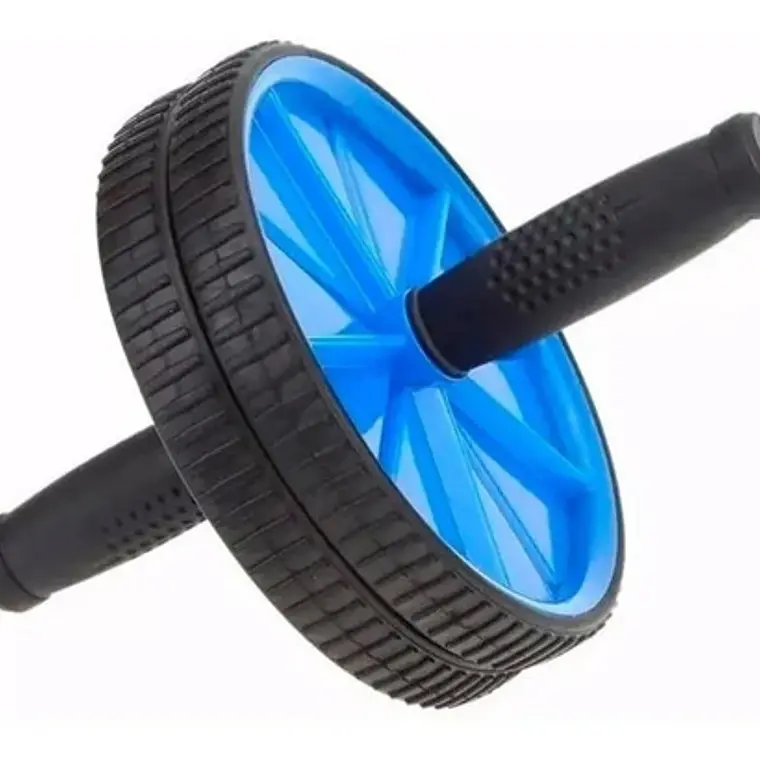 Rueda Abdominal Drb® Profesional + Mat Para Rodillas Negro/azul 1