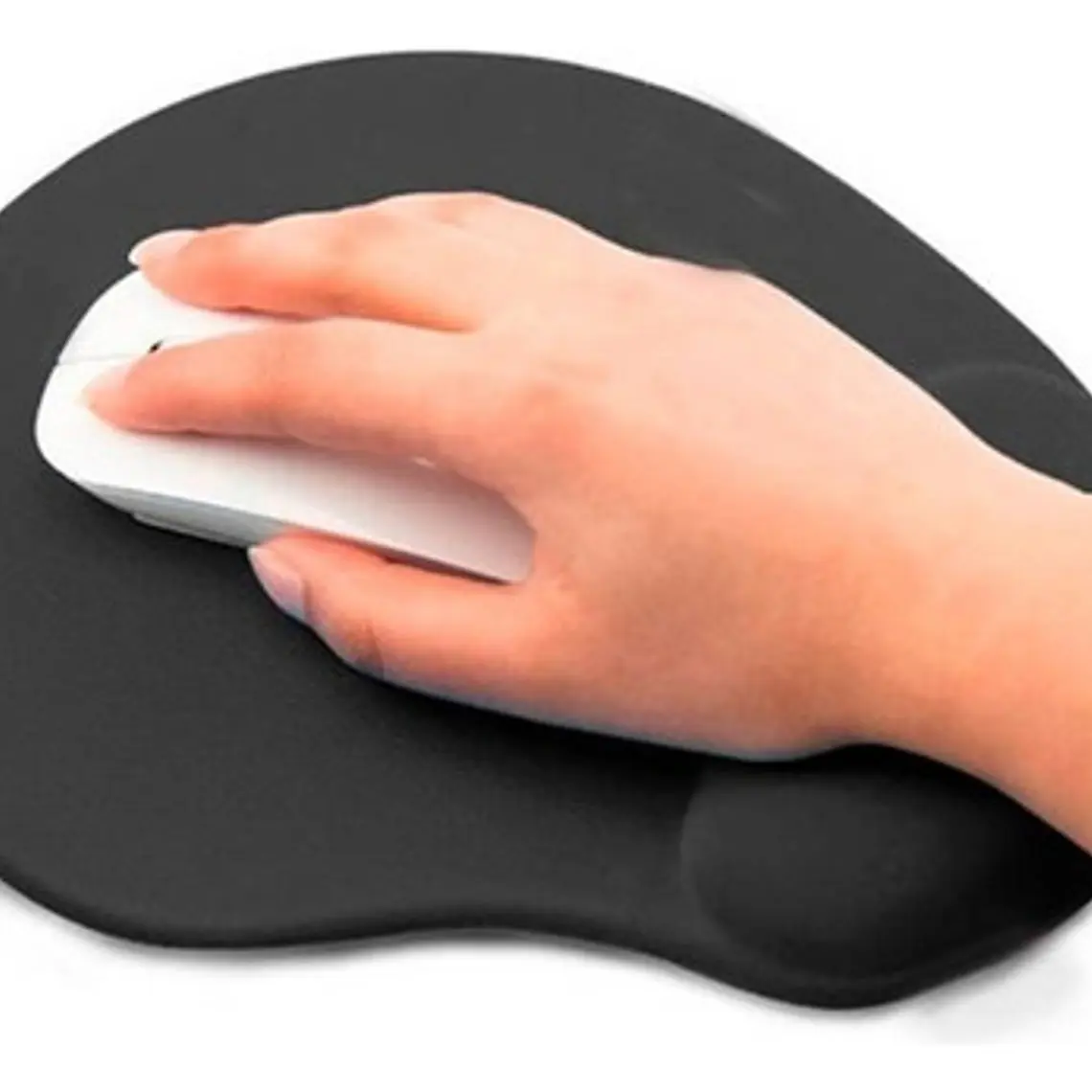 Mouse Pad Gel Apoya Muñeca Tecnolab Negro Antideslizante Goma 5