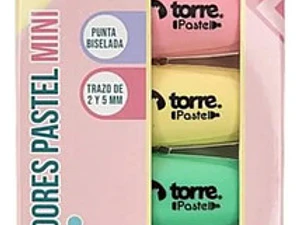 Destacadores Pastel Mini 6 Colores Torre