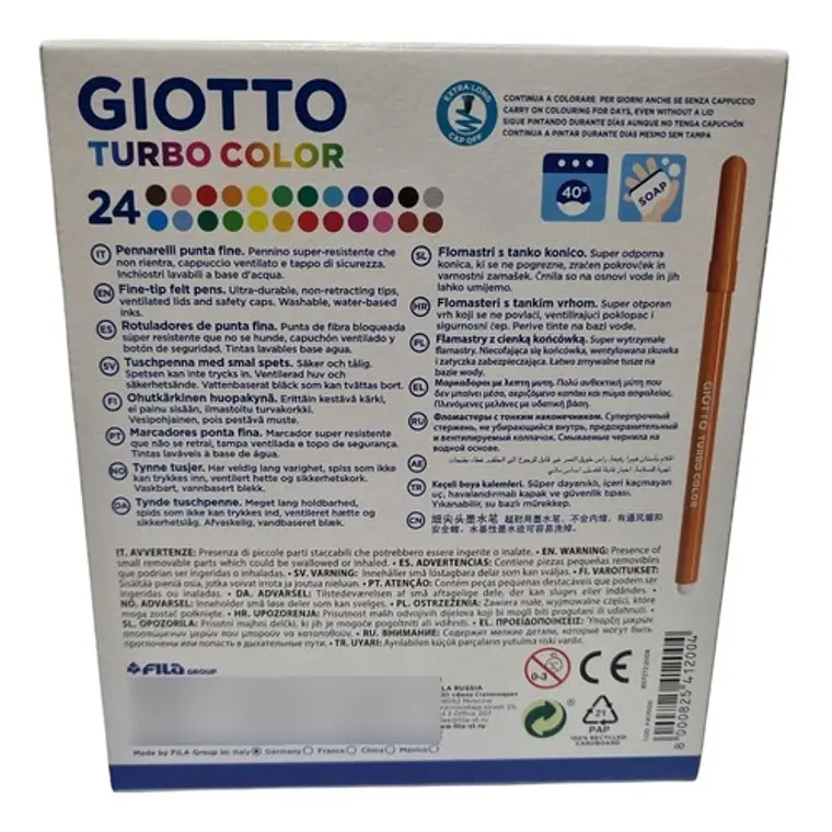 Marcadores 24 Colores Turbo Giotto 4