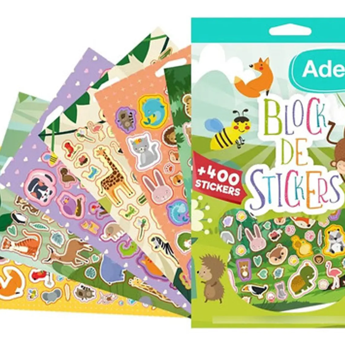 Set 2 Block De Stickers  Animales Y Dinosaurios Adetec 3