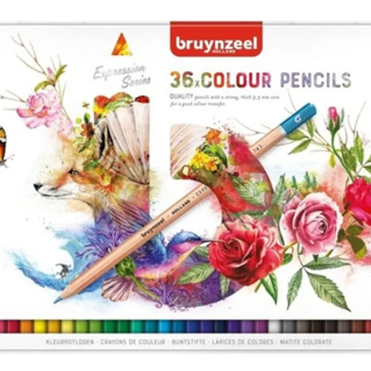 Lápices De Colores Bruynzeel Expression Set 36 Colores Artístico 1
