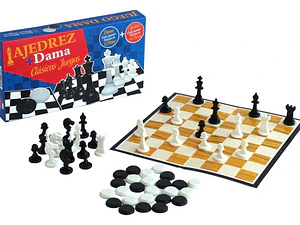 Juego De Mesa 2 En 1  Ajedrez + Dama Guau