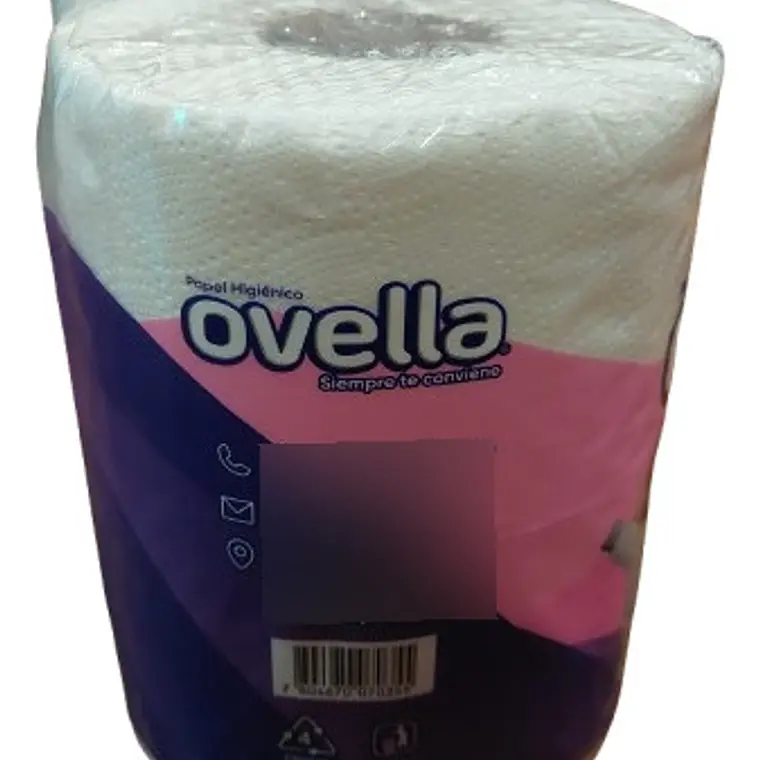 Papel Higiénico Ovella Doble Hoja 4 Rollos De 50 Mts 4