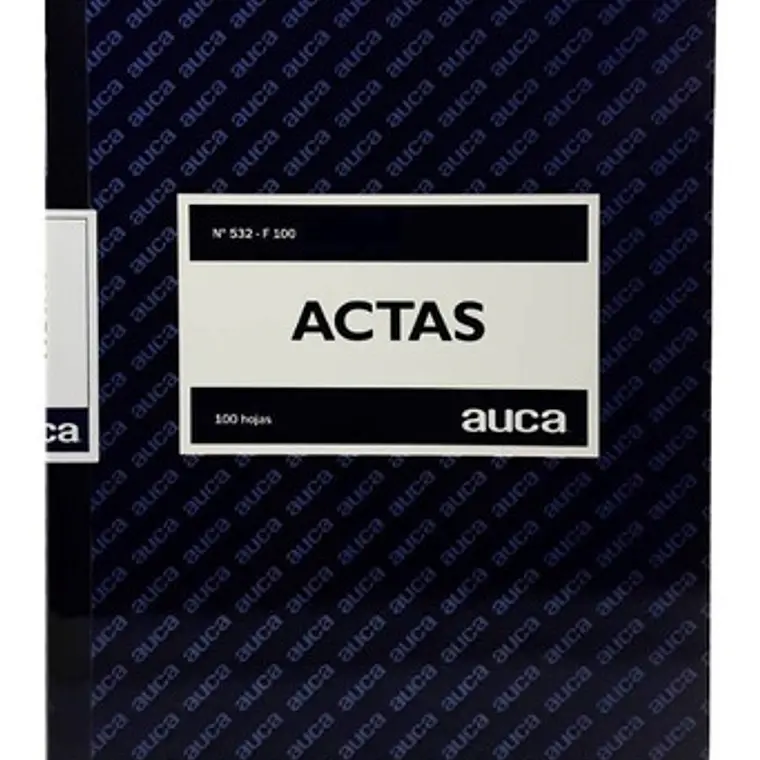 Libro De Actas Auca 100 Hojas  Lineal Foliado 1