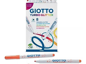 Marcadores Giotto Turbo Color Glitter X 8 Con Brillo