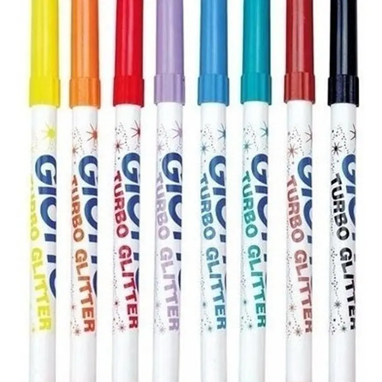 Marcadores Giotto Turbo Color Glitter X 8 Con Brillo 2