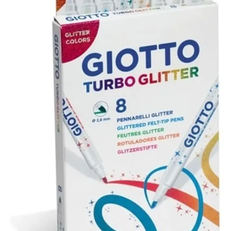 Marcadores Giotto Turbo Color Glitter X 8 Con Brillo 7
