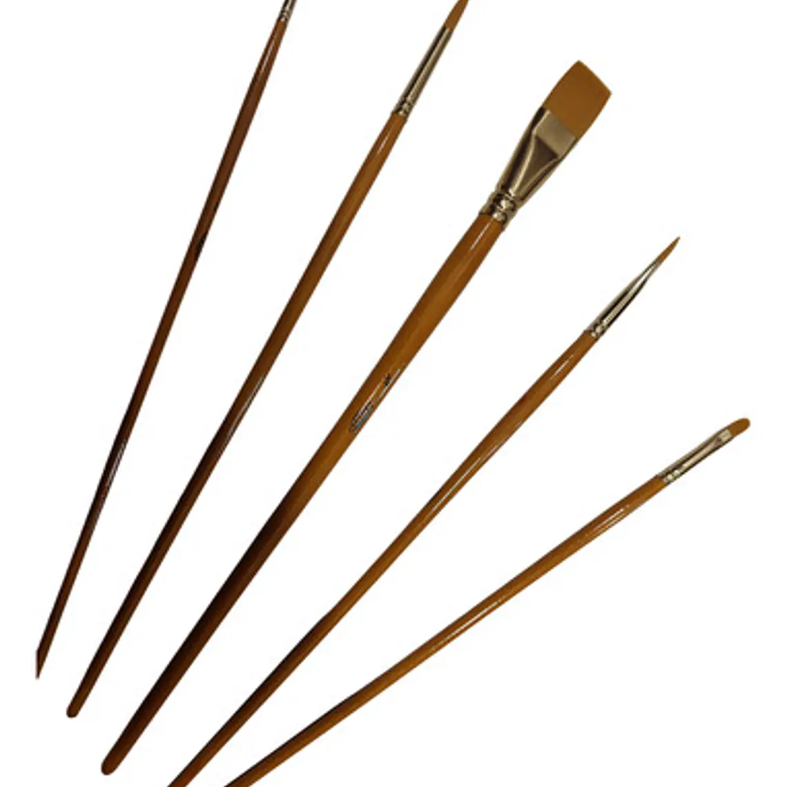 Set De 5  Pinceles Para Acrílico Artel Mango Largo 3