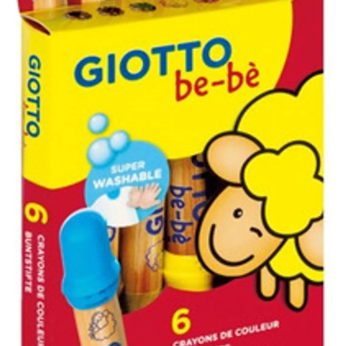 Lápices Giotto Be-be 6 Colores + Sacapuntas 2