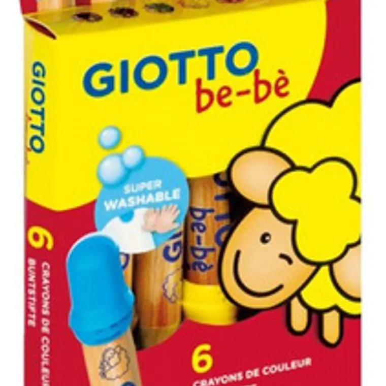 Lápices Giotto Be-be 6 Colores + Sacapuntas 2