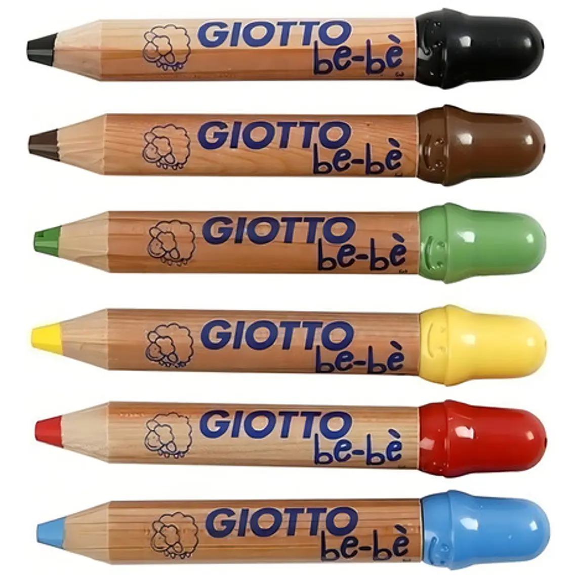 Lápices Giotto Be-be 6 Colores + Sacapuntas 3